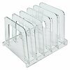 Azar Displays Clear Acrylic File Sorting Desk Organizer with Five Section Dividers 300358